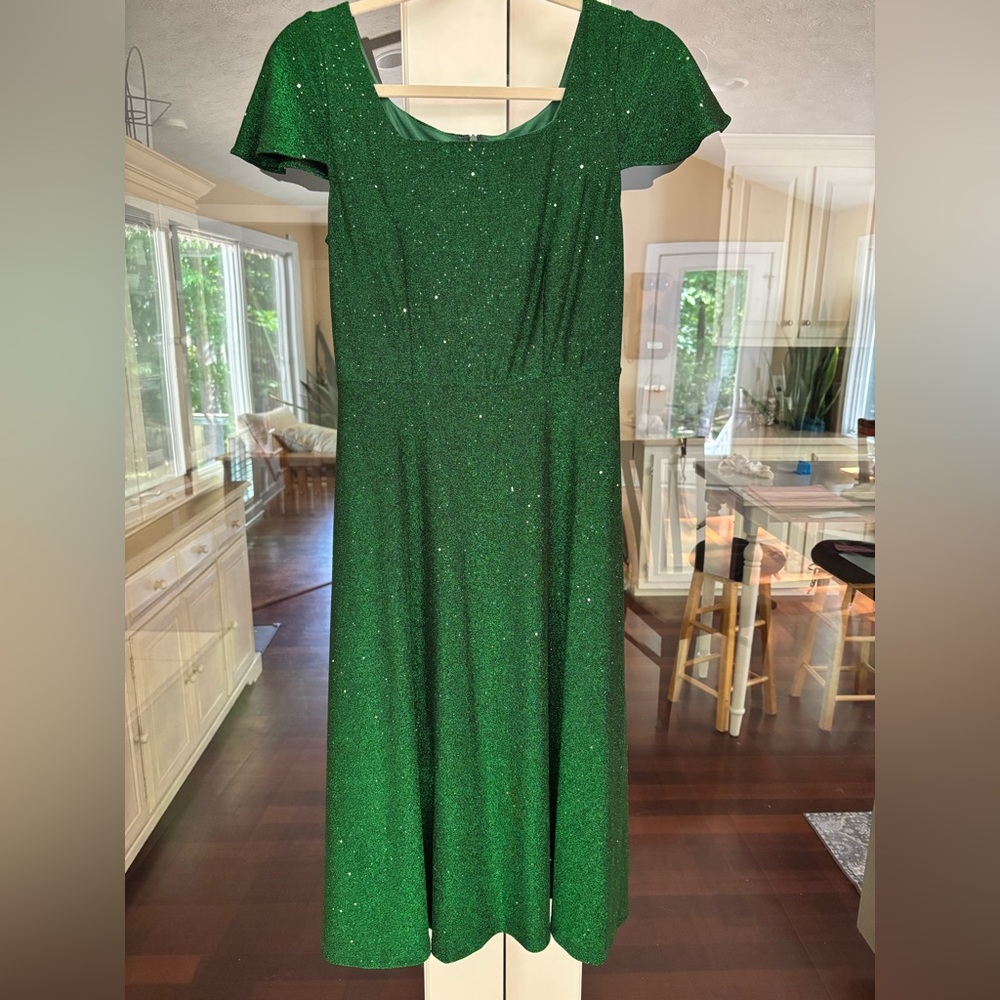 Elegant Green Sequins Dress